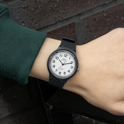 Citizen Q&Q Solar E04A-002VK Watch Black Dial 100M Water Resistant Unisex Japan