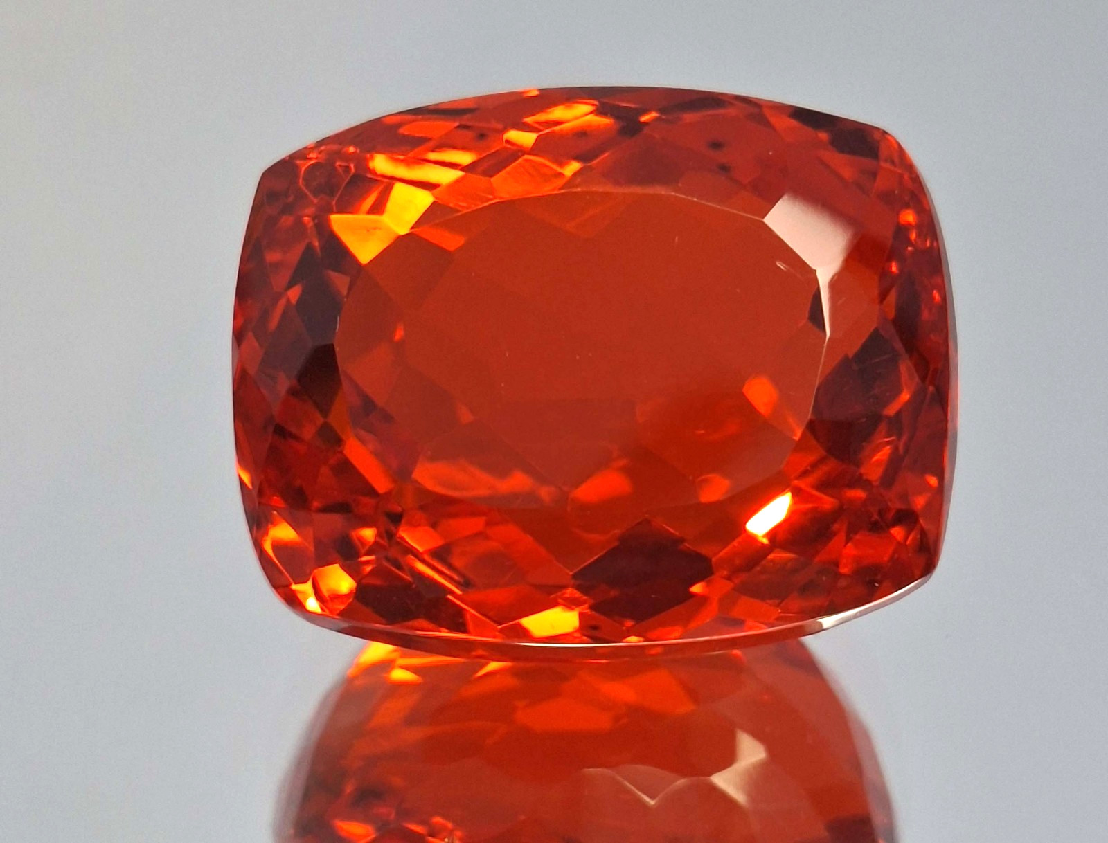 Mexican Fire Opal Cut Cushion Cut 126-128 Ct Loose Certified Gemstone SP1749