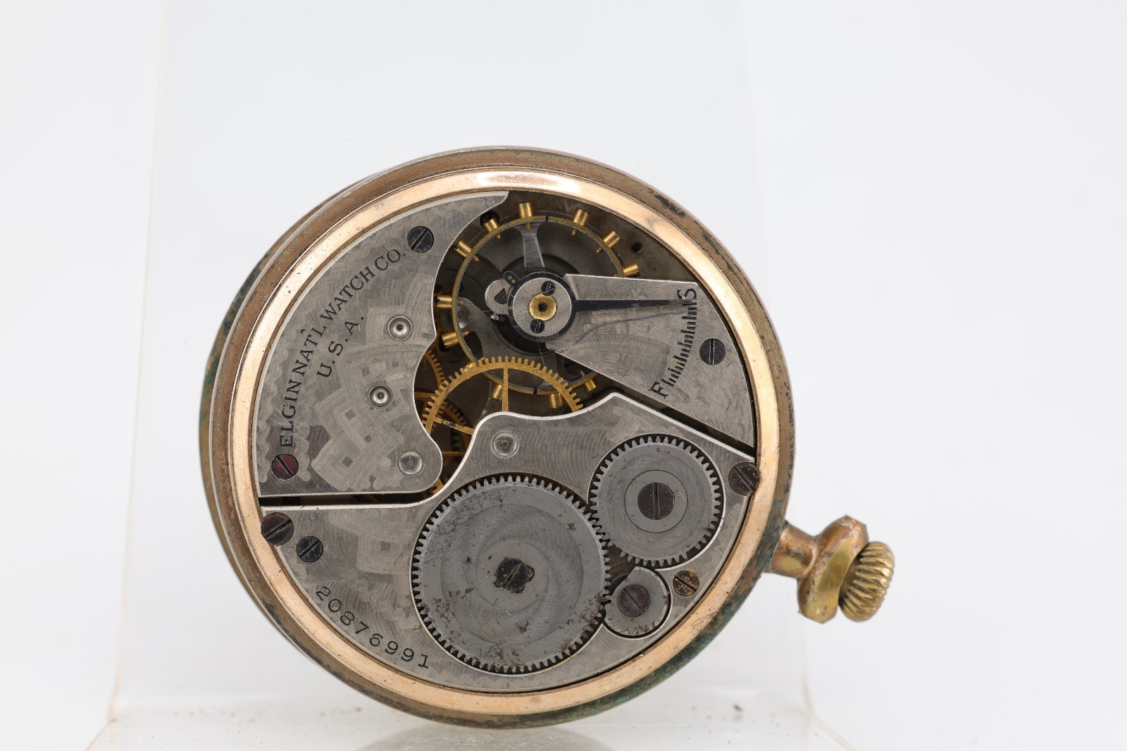 ELGIN 291, 16s 7j, NAPOLEON 10yr GF POCKET WATCH, 20876991, FOR REPAIR (JX)