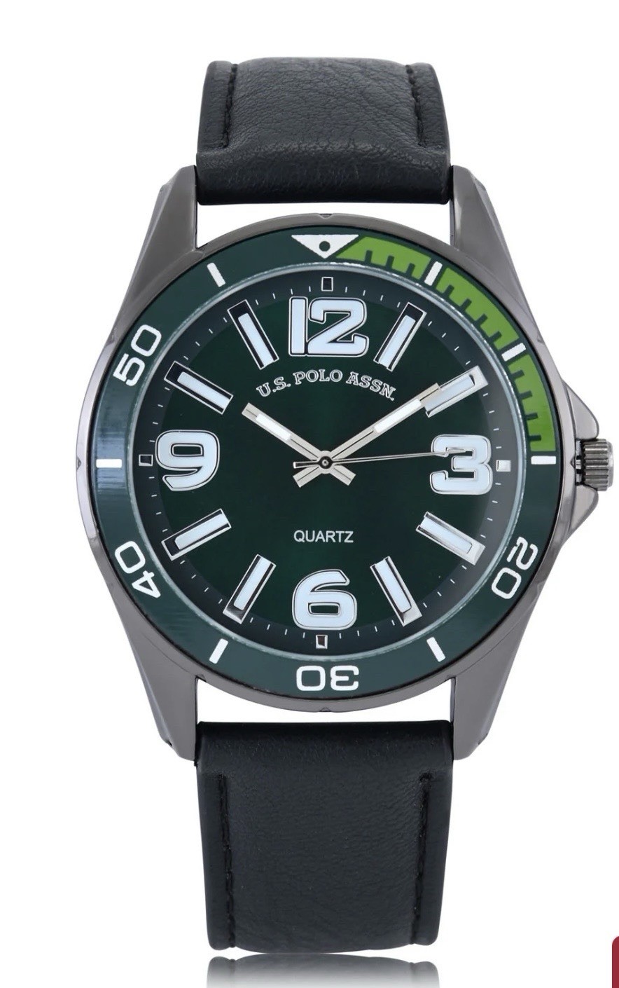 Us Polo Assn. Mens Watch Stackable Black Strap