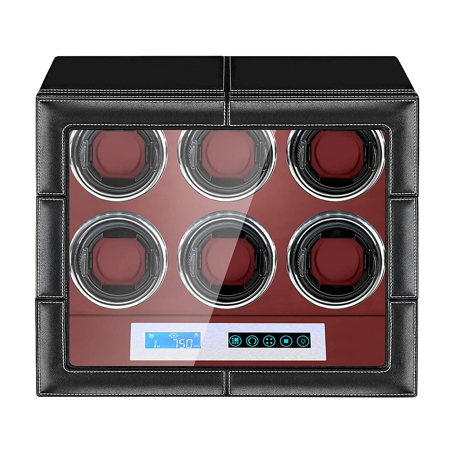 Watch Winder 4 with Quiet Japanese Mabuchi Motor,Microfiber Leather with LCD …