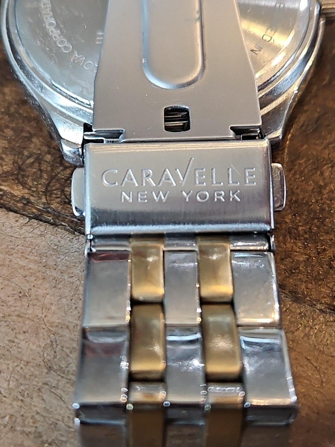 Caravelle New York by Bulova Men’s Watch 45B129 Two-Tone Silver Dial Date 41mm