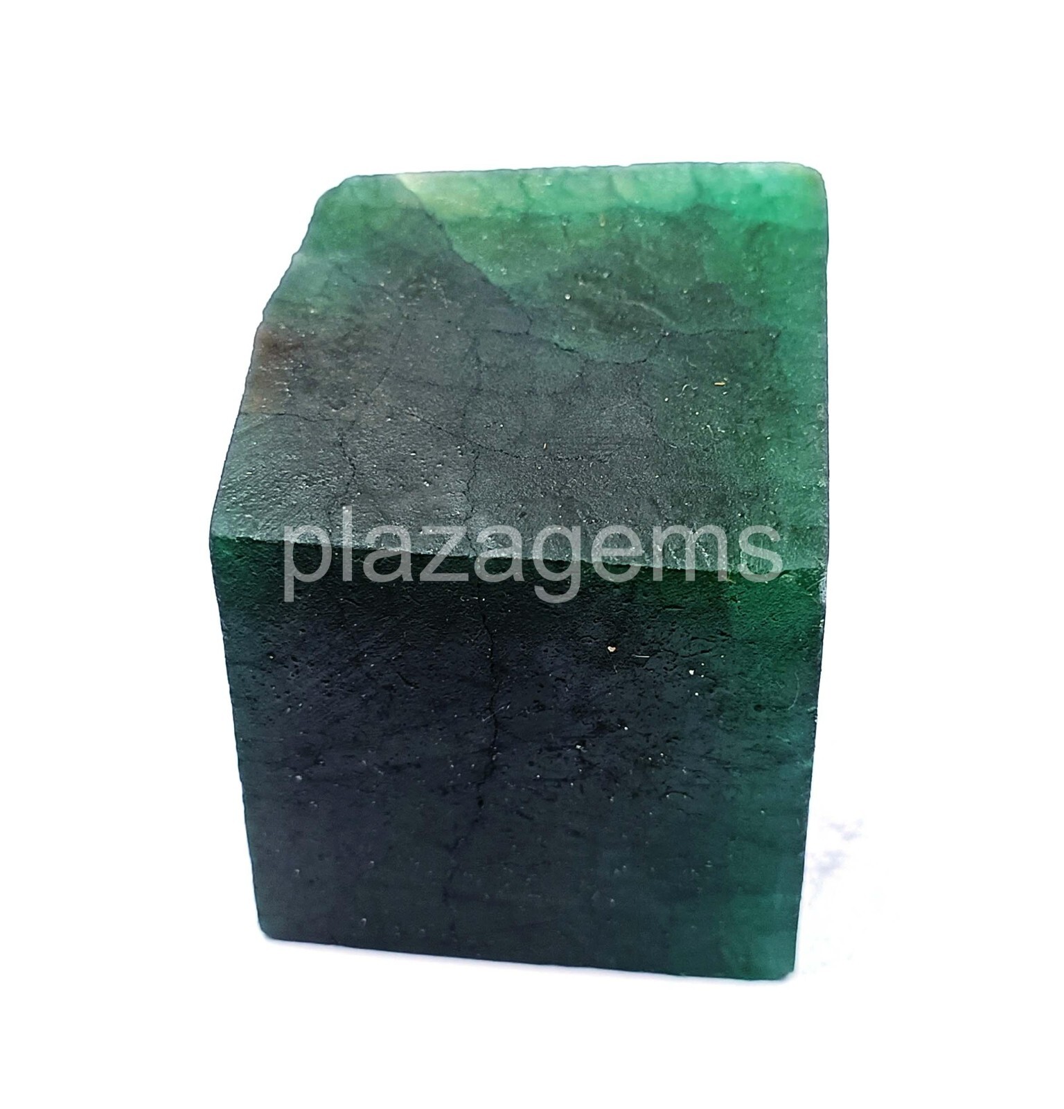 783.0 Ct Cube Cut Natural Green Emerald Raw Certified Loose Gemstone 5RDU