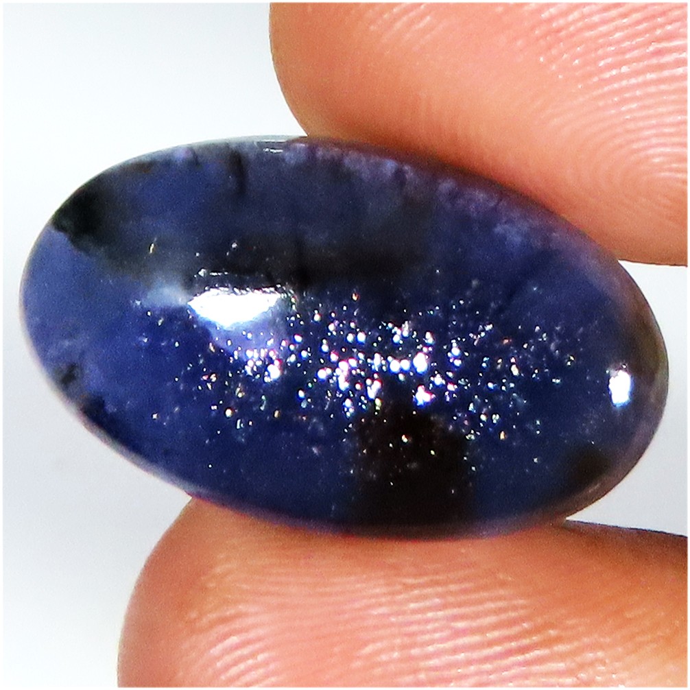 14.60 Cts Natural Iolite Sunstone Oval Rare Super Gemstone 13x24x5 mm jt719
