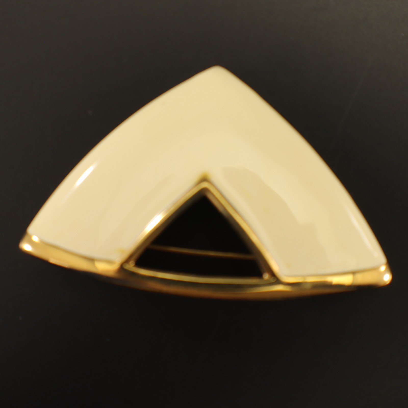 Monet Art Deco BROOCH or Lapel Pin Enamel Modernisst Triangle Geometric Vintage