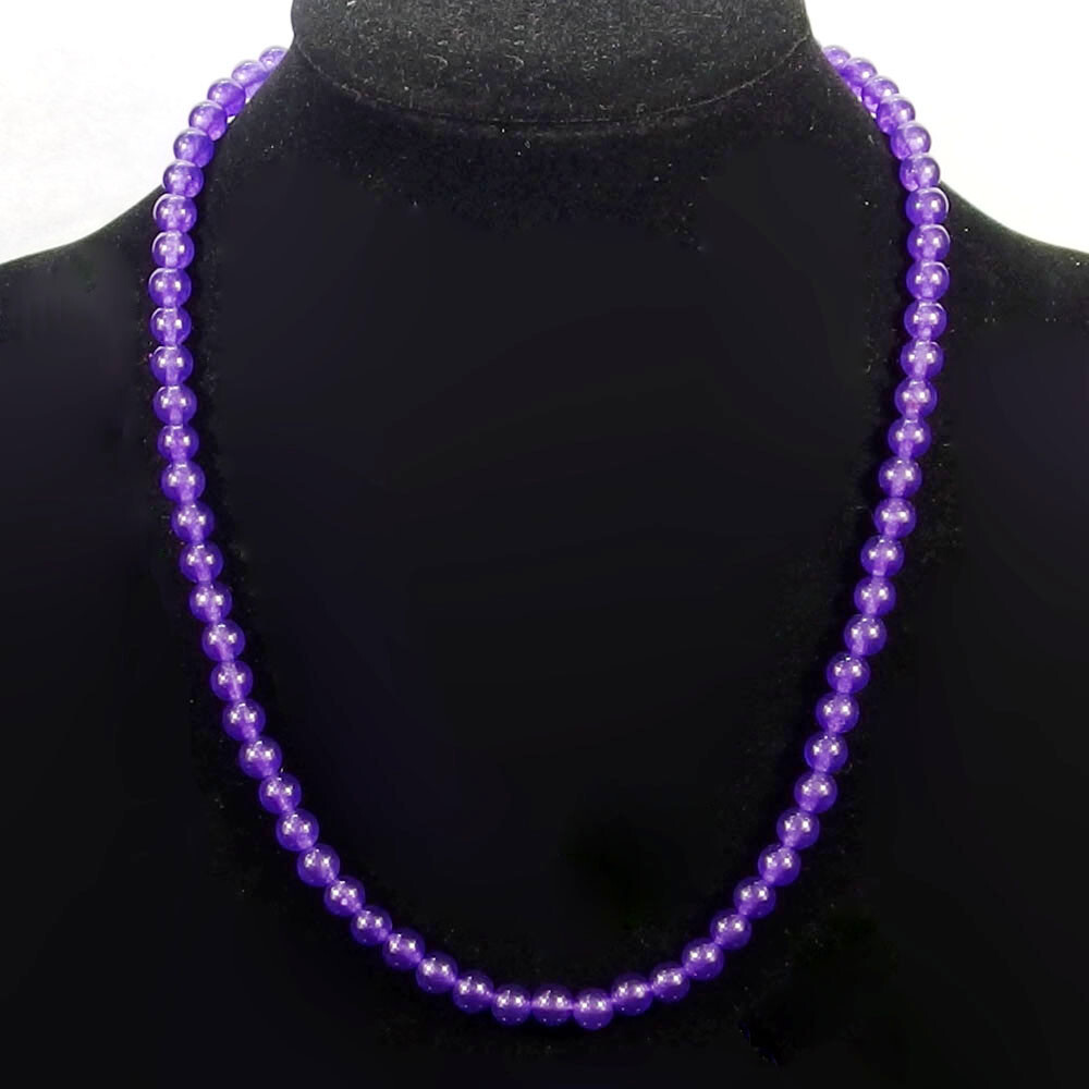 Fashion Jewelry 6mm Natural Multicolor Round Gemstone Beads Necklace 18 Inches