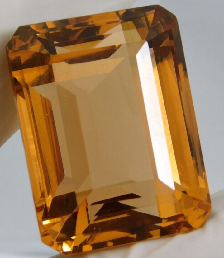AAA+ 85.80 Ct. Large Imperial Topaz Emerald Cut Loose Gemstone Gift for Birthday