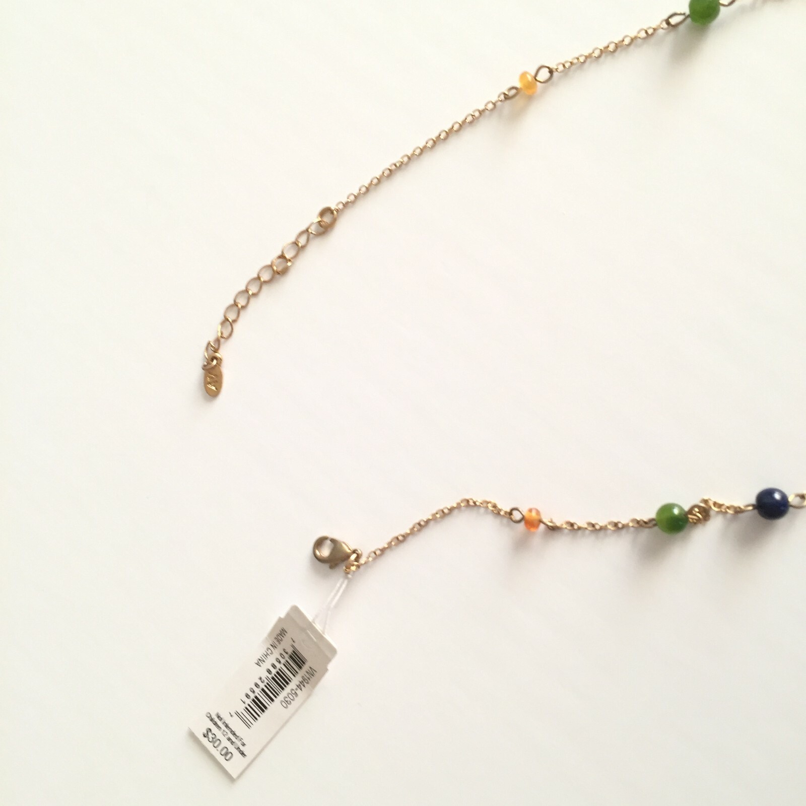 ADRIENNE VITTADINI NECKLACE Multi Colored Beads Gold Costume Jewelry Fashion NWT