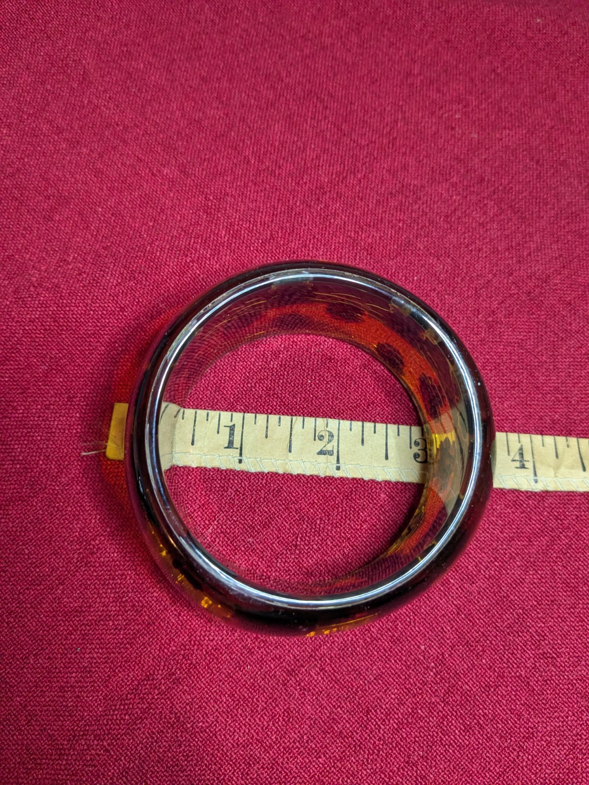 Vintage Bracelet 6 Inch Animal Print Lucite Acrylic Good Condition Asymetrical