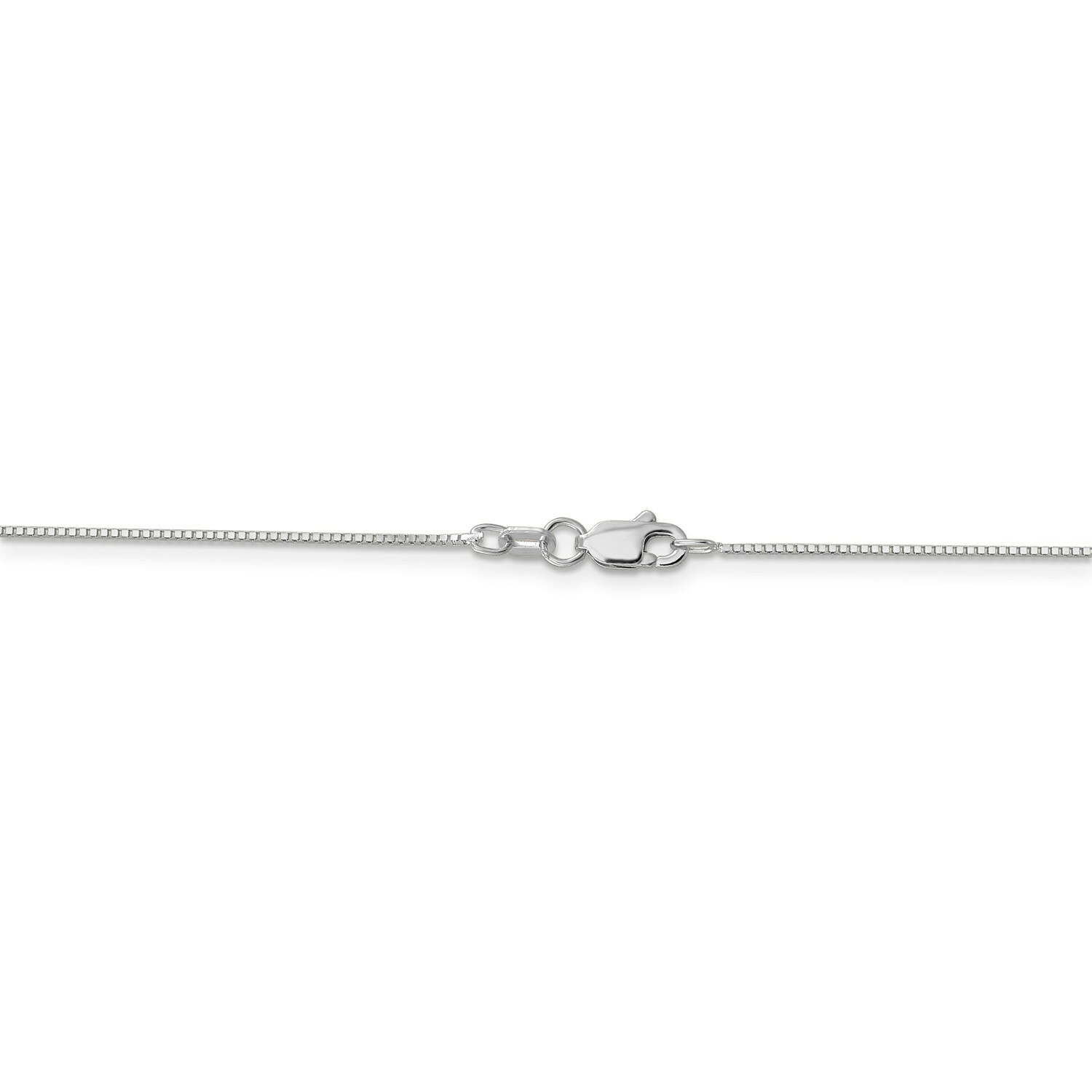 14k White Gold 0.70mm Solid Plain Box Link Chain w/ Spring Ring Clasp 14″ – 30″