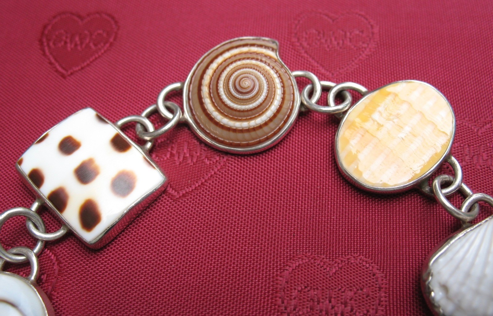 Sterling Silver Seashore Artisan Bracelet Toggle T. Tucker 6.5″-7.5″