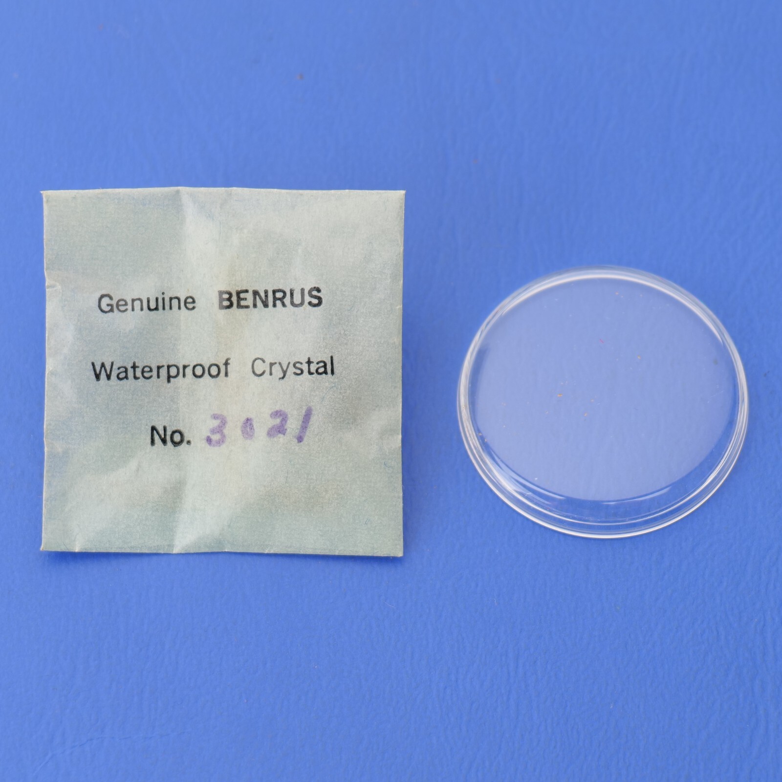 NOS Genuine Benrus Acrylic Crystal #3021 Waterproof Wrist Watch Part (G23D19)