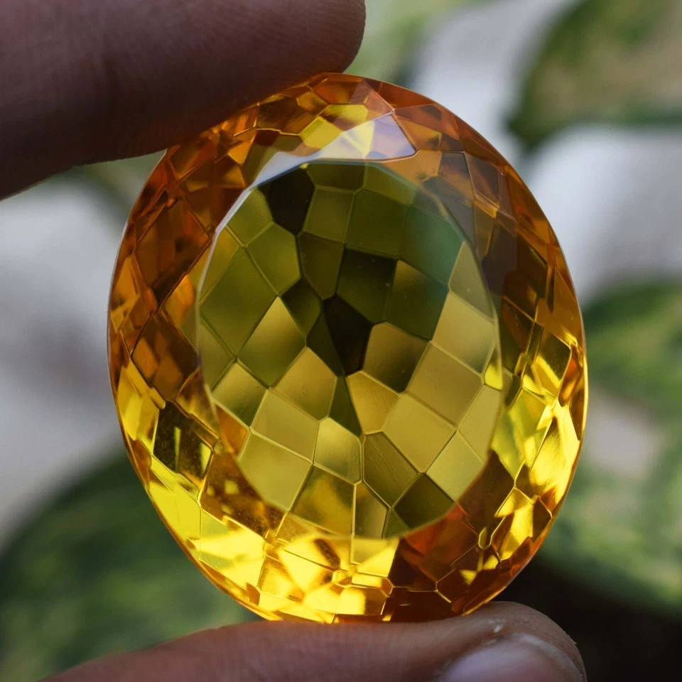 Huge 200 Ct Flawless Yellow Orange Topaz Oval Cut Certified Loose Gemstone