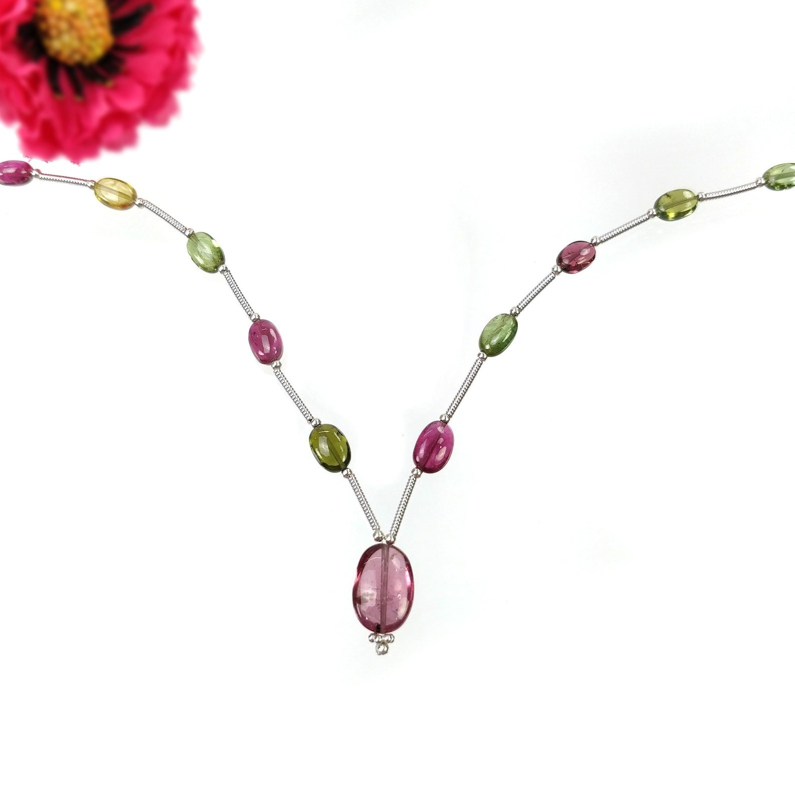 20.50cts Natural Watermelon Tourmaline Plain Oval Loose Beads 6.5*4.5mm – 12*8.5