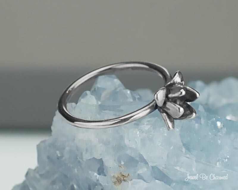 Sterling Silver Tulip Flower Ring Handmade Custom Sizes Available Solid .925