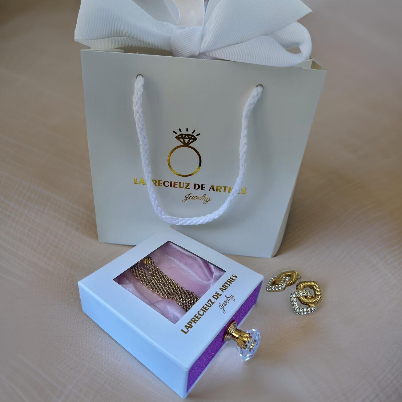 Gold plated braided Herringbone Chain twisted Bracelet for women Waterproof
