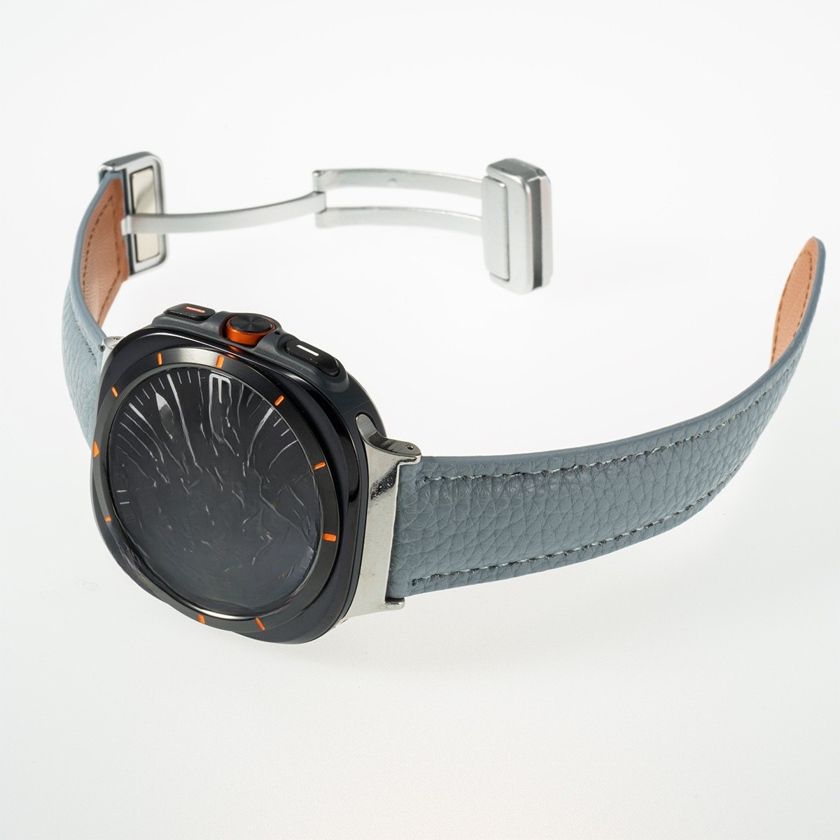 Fits Samsung Galaxy Ultra Watch Strap Leather Rugged Folding Clasp Band 22mm