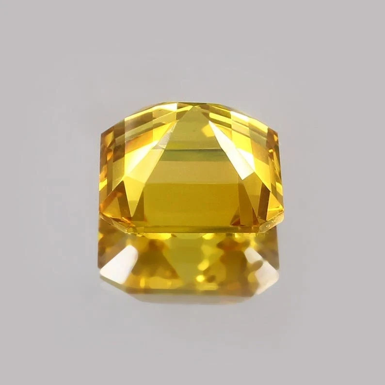 25.20 Ct Certified Natural Ceylon Yellow Sapphire Octagon Cut Loose Gemstone
