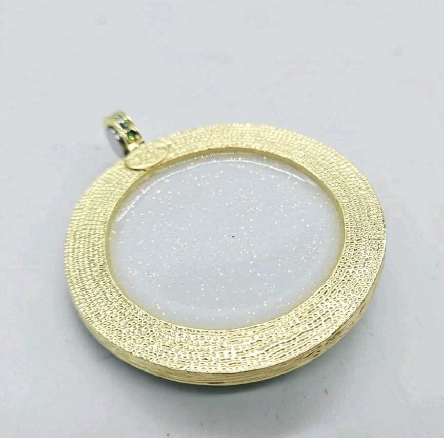 Kirks Folly Mystic Seaview Moon 50mm Magnetic Enhancer Gold tone Green Sphinx