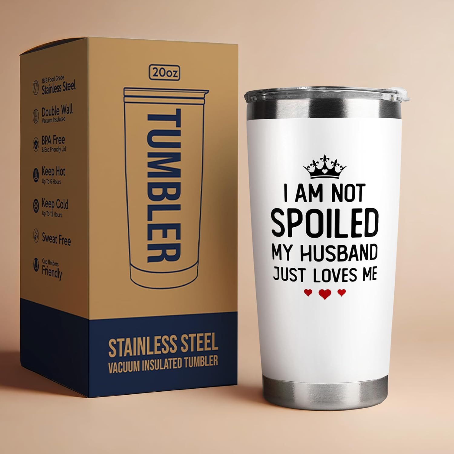 Wife Gift 20 oz Insulated Tumbler Stainless Steel Anniversary Birthday Cup