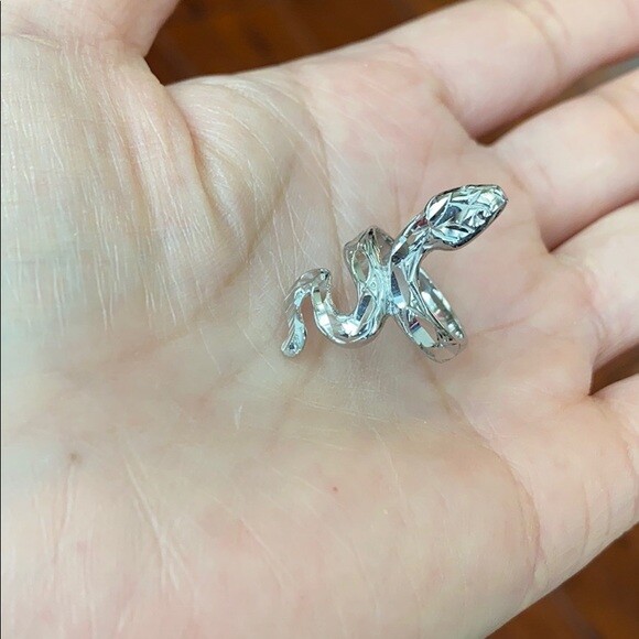 925 Sterling Silver Diamond Cut Snake Ring Any / All Size