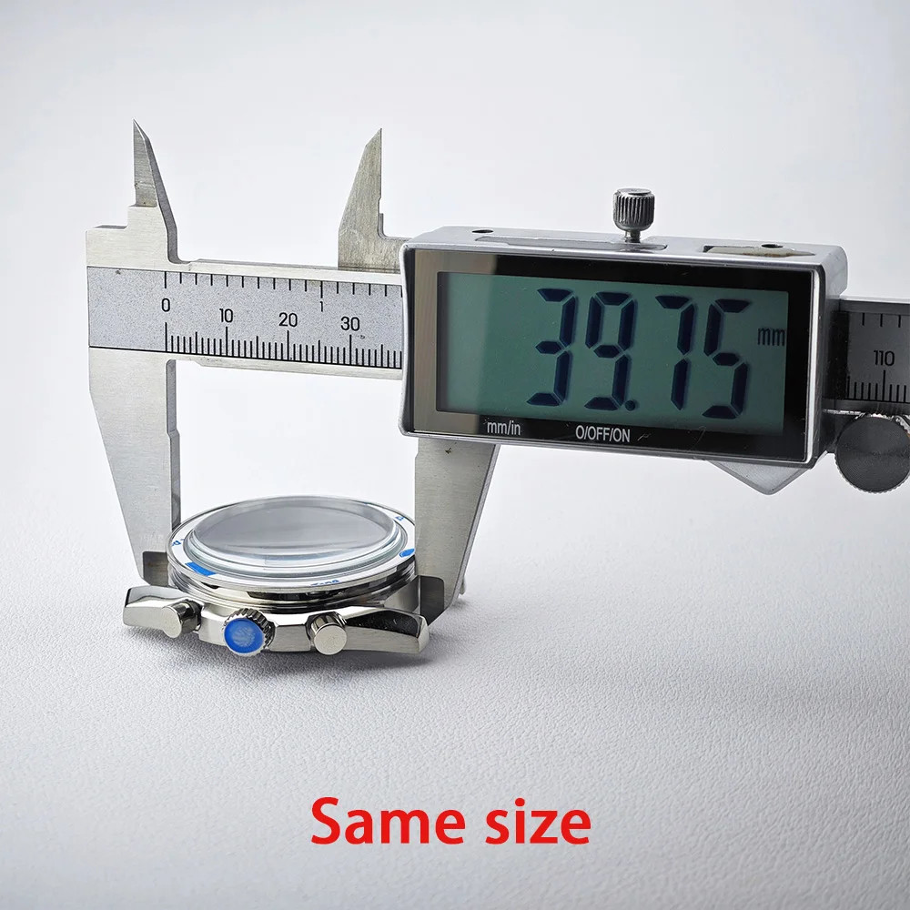 39.7mm Men’s Metal Case for VK63 Movement Watch Parts 20mm Strap Watch Box