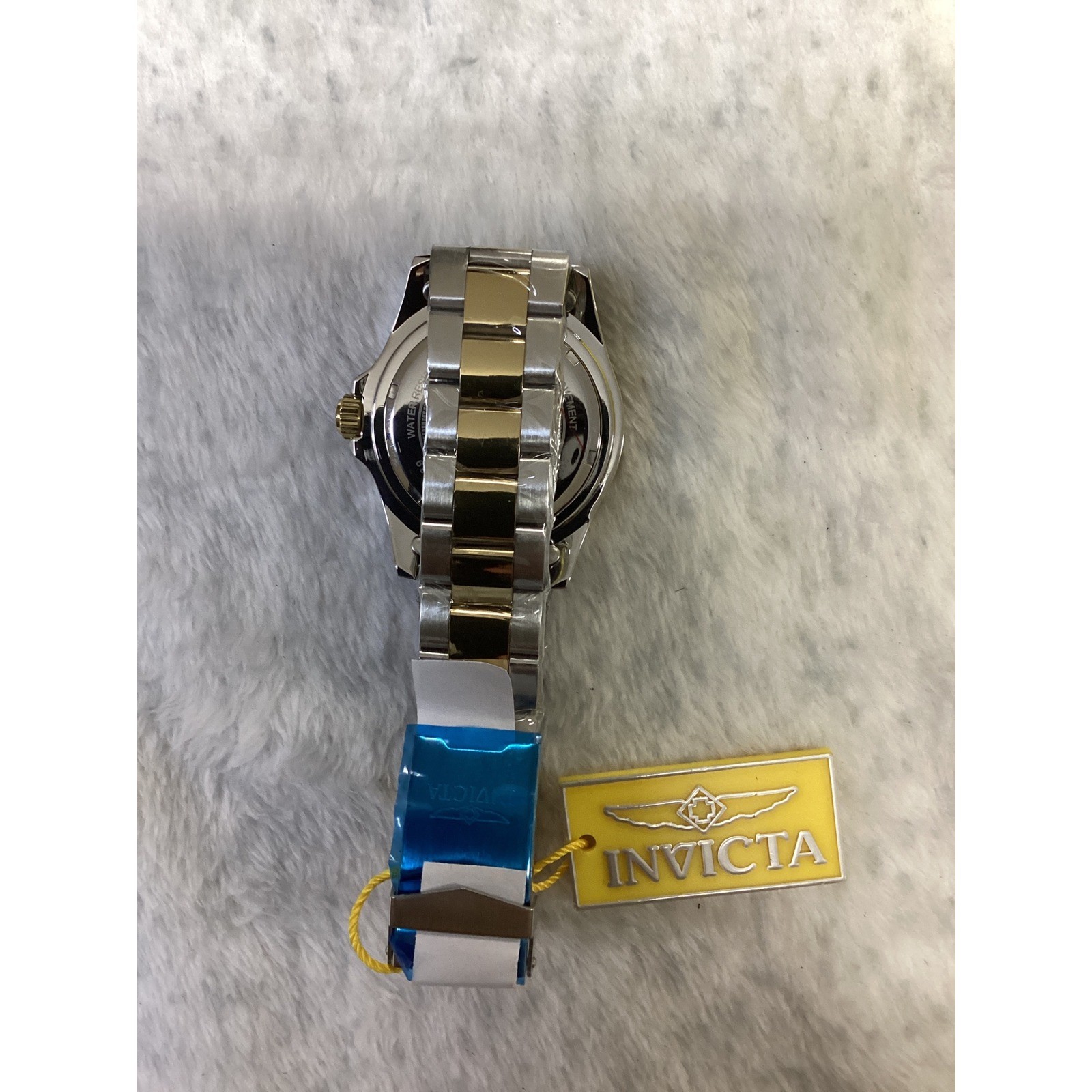 Invicta Specialty Mens Two Tone Stainless Steel Gold Dial Watch 69725 NEW