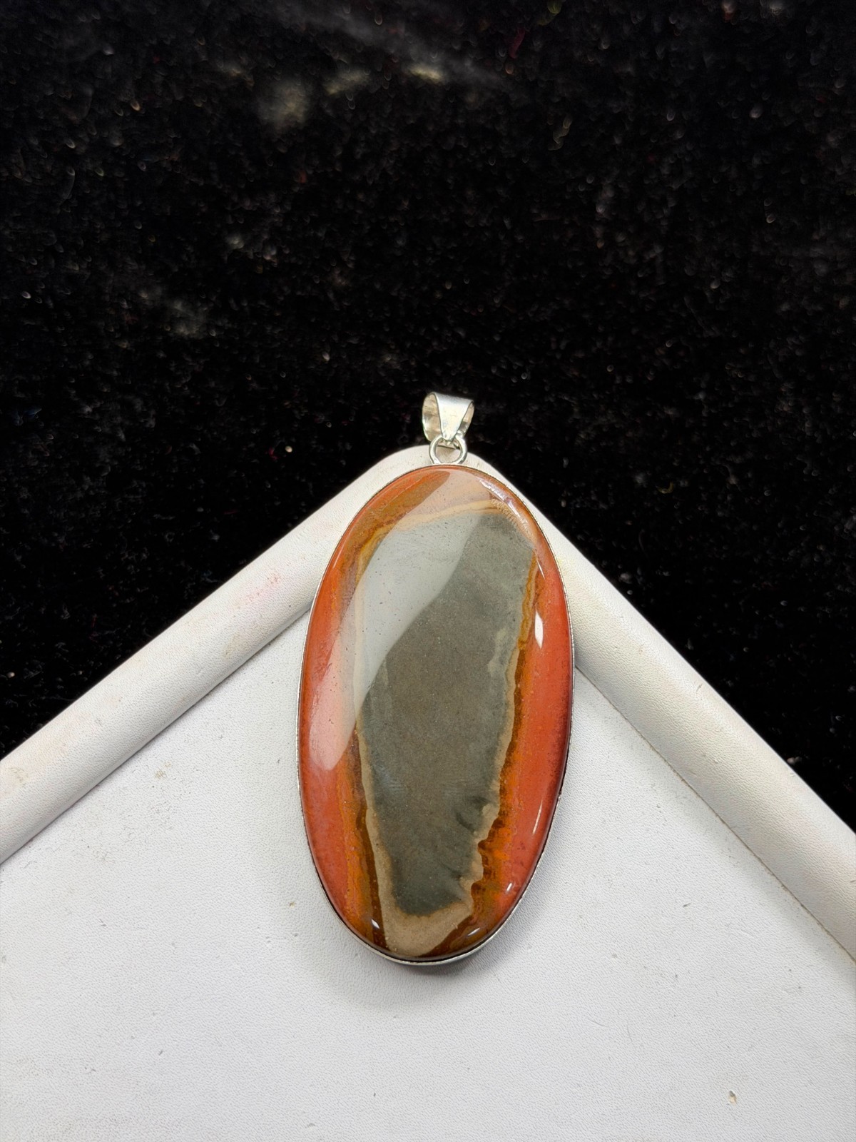Natural Polychrome Jasper 925 Sterling Silver Pendant Handmade Jewelry
