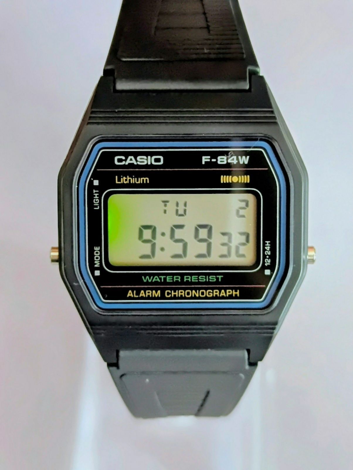 Casio F-84W-1QJH Classic Digital Watch Retro Square Style Used