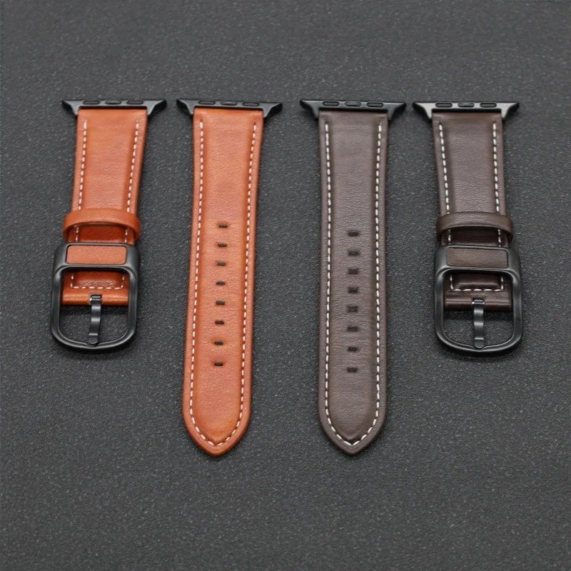 Leather Apple Watch Band Strap for iWatch Series 11 9 8 7 Ultra 38-49mm – USA