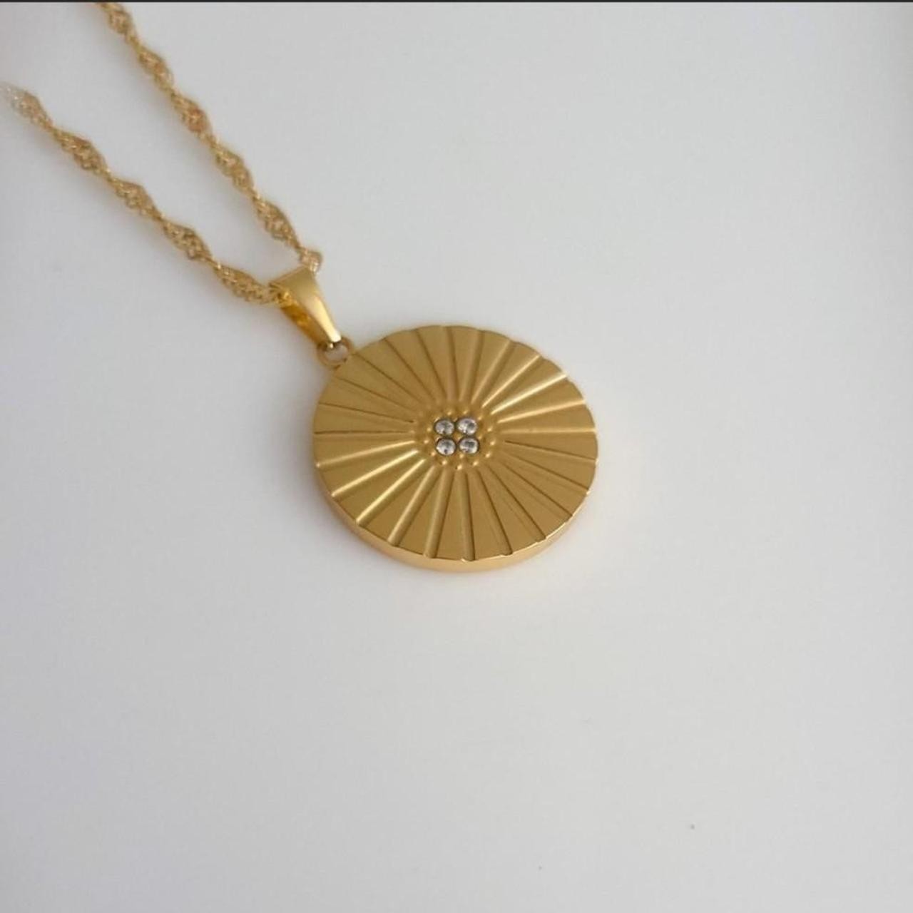 Sun Necklace CZ Celestial Astrology Pendant Necklace 18k Gold Plated Gift