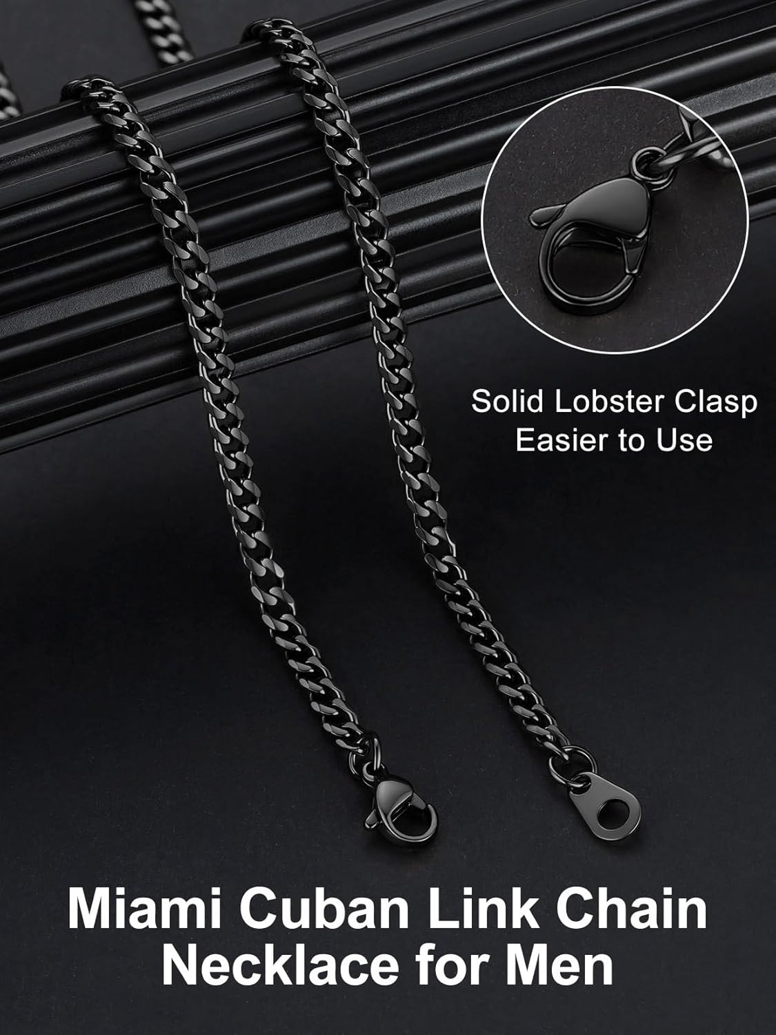 18-40MEN Stainless Steel 3/4/5/6/8Mm Gold Plated Miami Cuban Chain Necklace*155