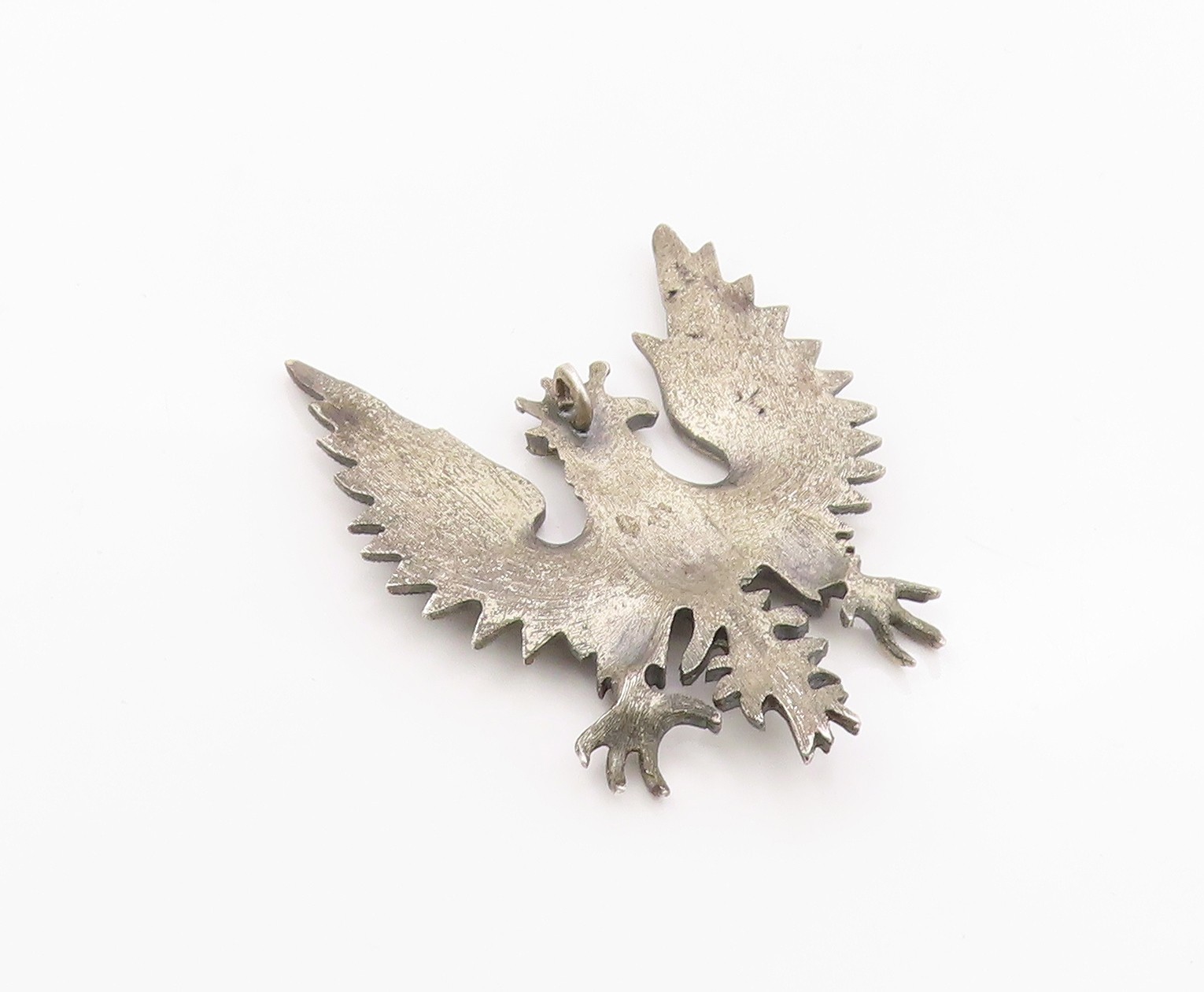 925 Sterling Silver Vintage Pendant POLAND Royal Crowned Eagle Emblem PT26322