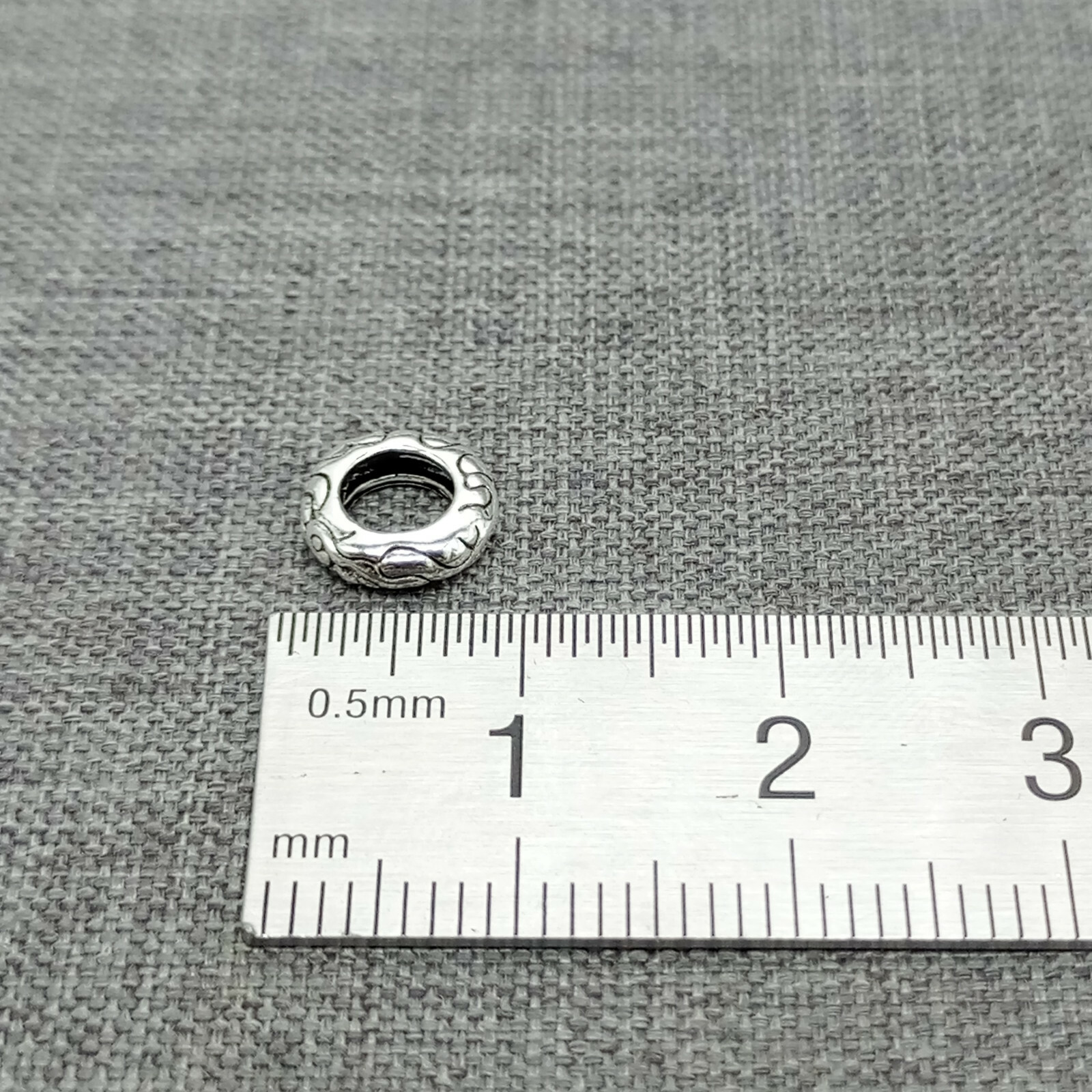 10pcs of 925 Sterling Silver Spiral Spacer Beads Large Hole for Bracelet