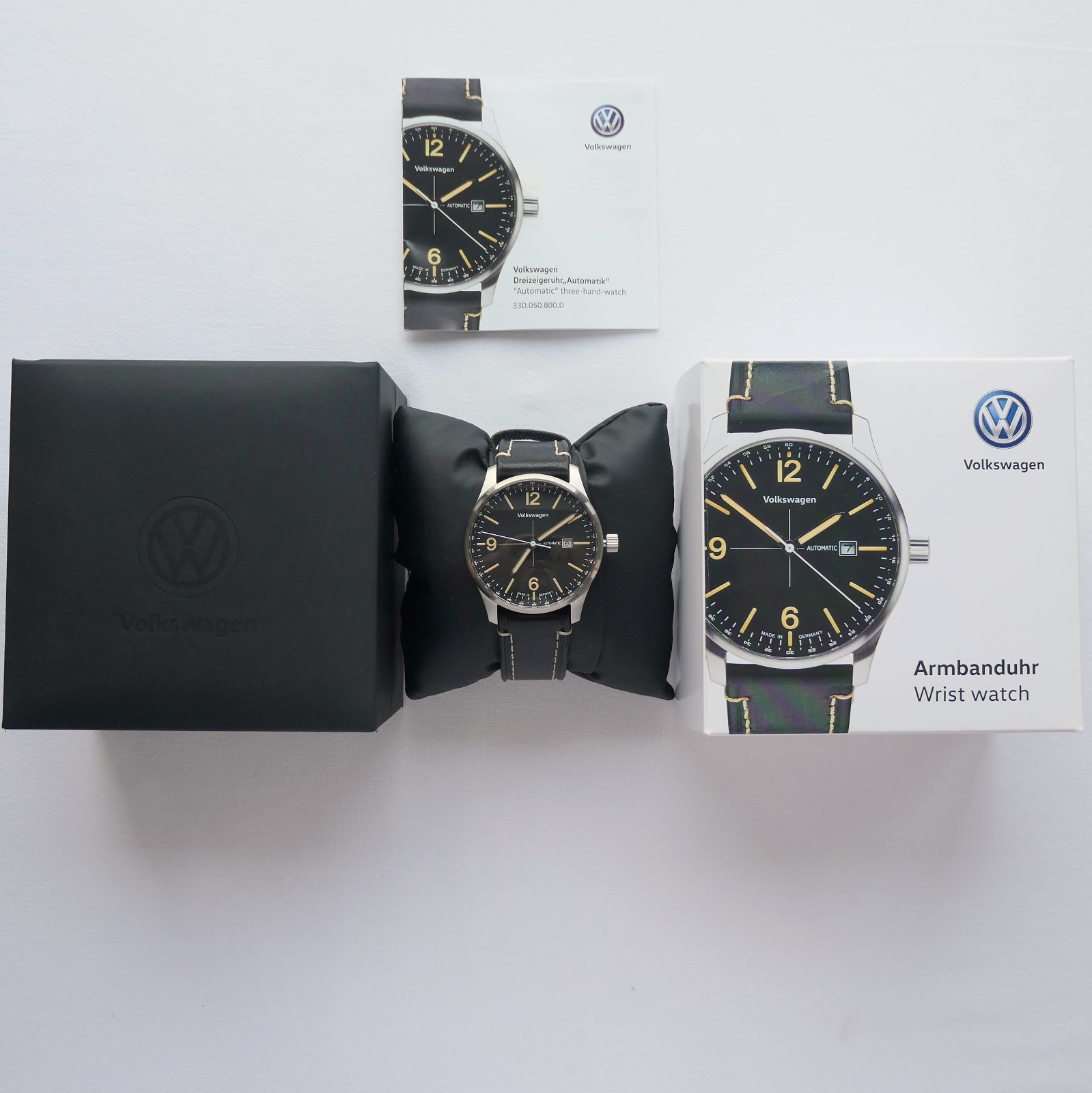 Volkwagen Classic Beetle Bug Car Accessory Aviator Pilot Driver Automatic Watch
