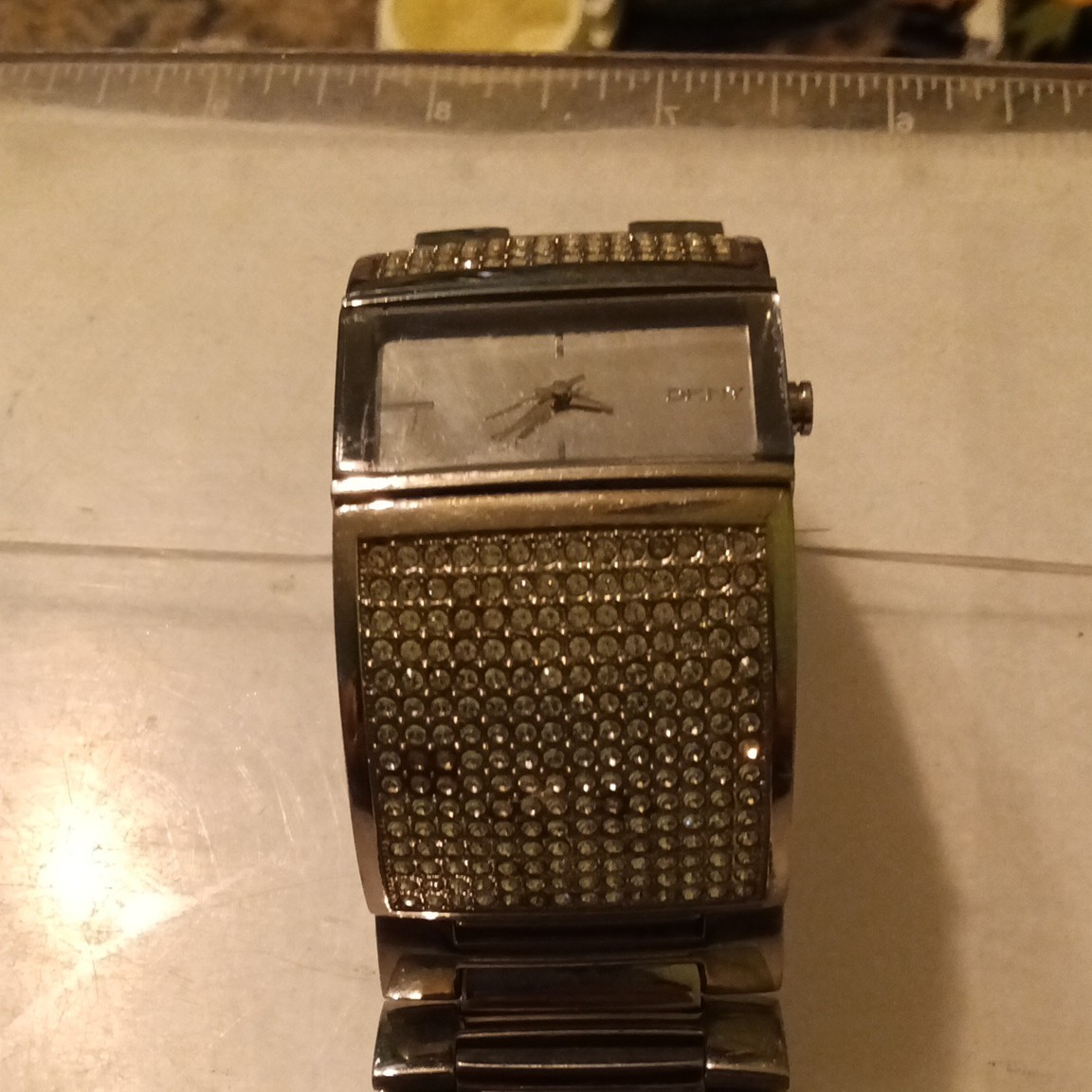 DKNY Women’s Quartz Analog Rectangle Watch Silver Stainless Bracelet 30m