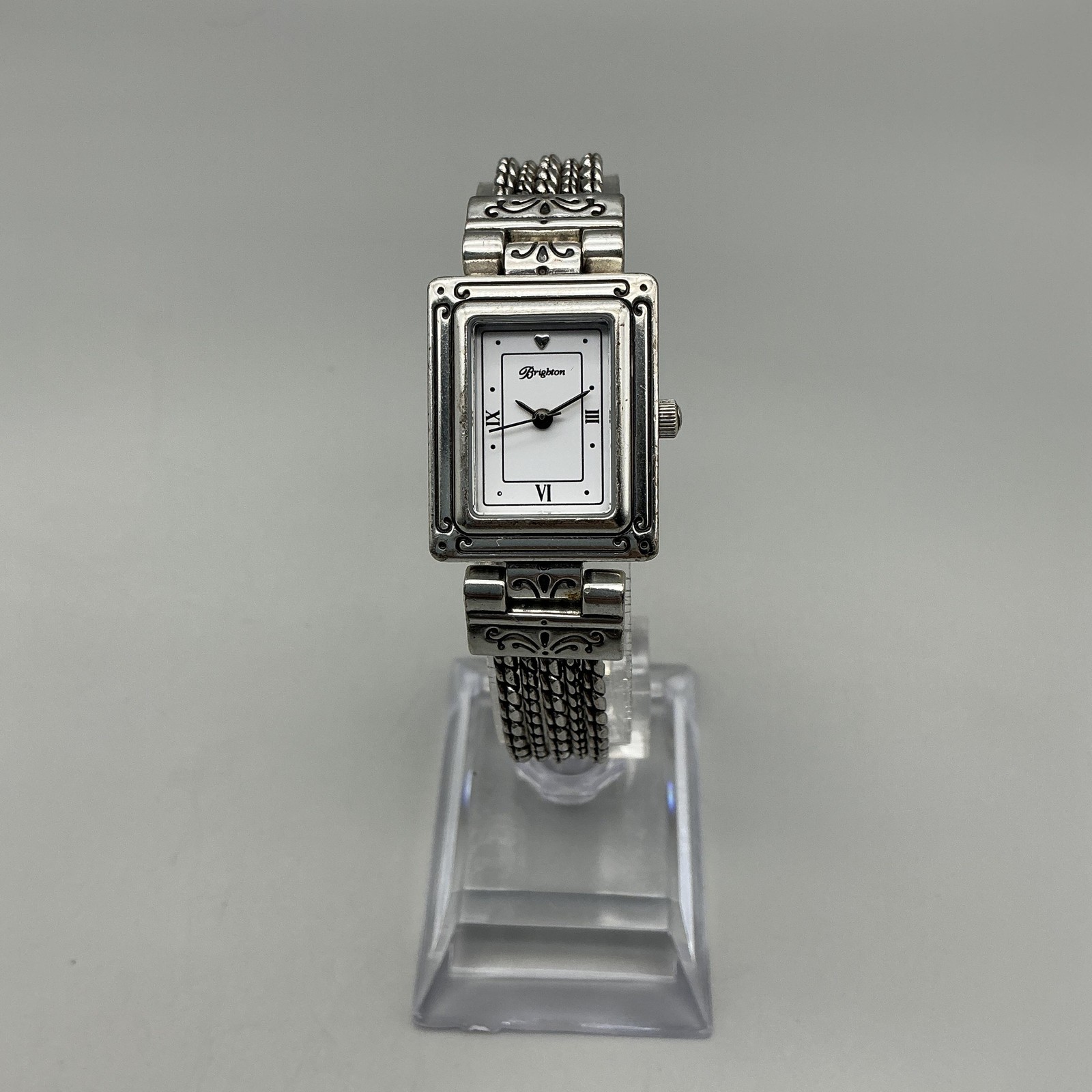 Brighton Tivoli Womens Watch 21mm White Dial Silver Tone New Battery 7.75″