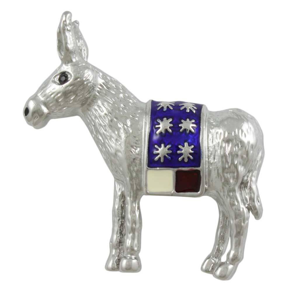 Red White Blue Patriotic Donkey Brooch Pin – PRA640