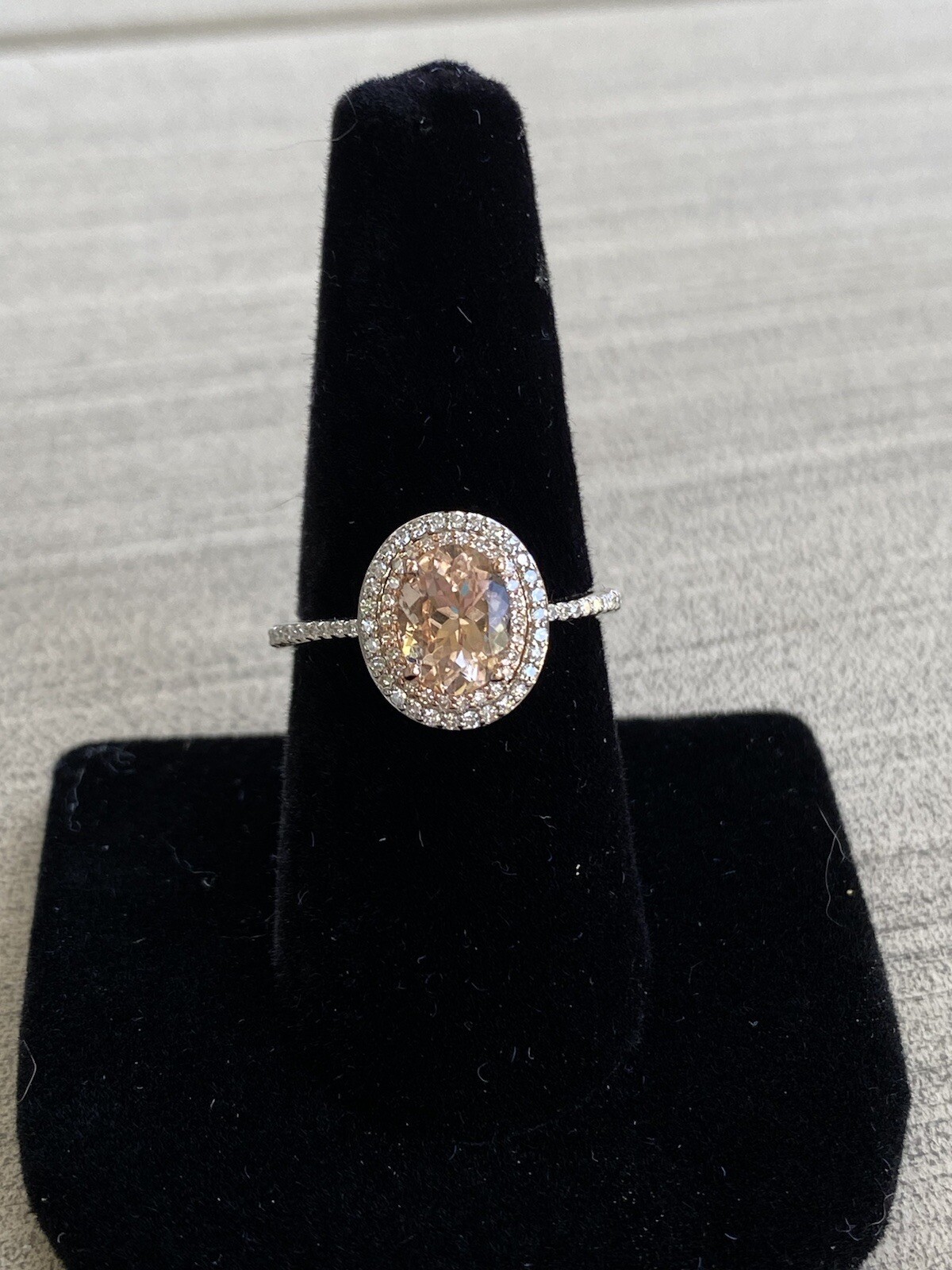 EFFY® 1/4 CT DIAMOND & 1.75 CT PINK MORGANITE 14K WHITE GOLD COCKTAIL RING