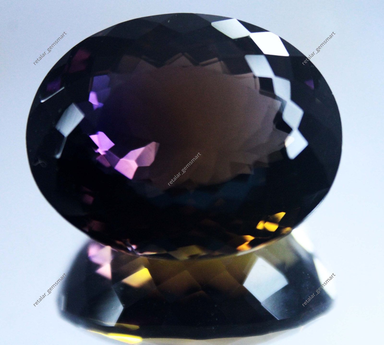 77.70 Ct Oval Shape Loose Gemstone CERTIFIED NATURAL Multi Color Ametrine