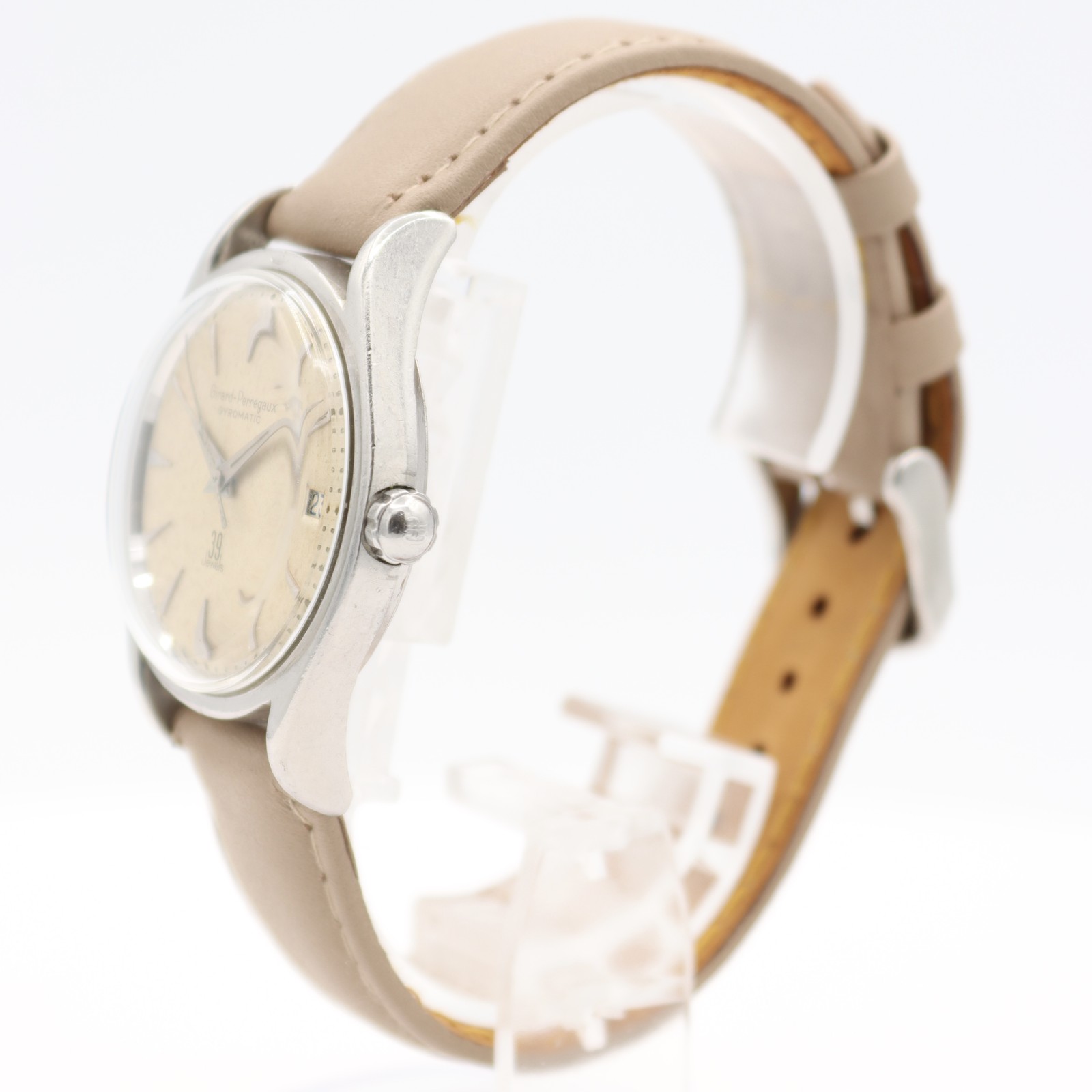 Vintage 33mm Girard-Perregaux 2209120 Gyromatic Automatic Swiss Stainless Steel