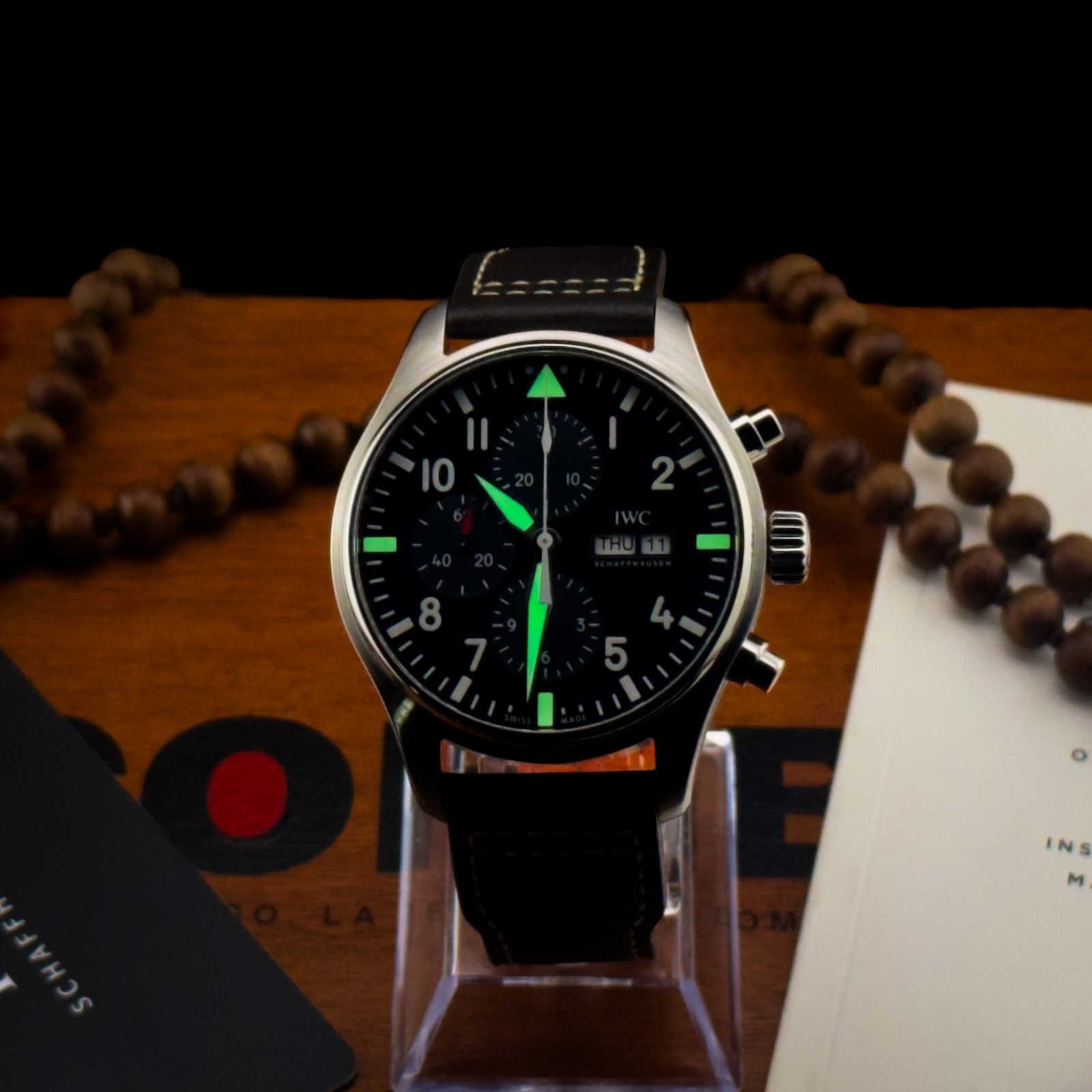 IWC Pilot Chronograph Petit Prince 43mm IW377714 Steel Blue Dial Full Set 2021
