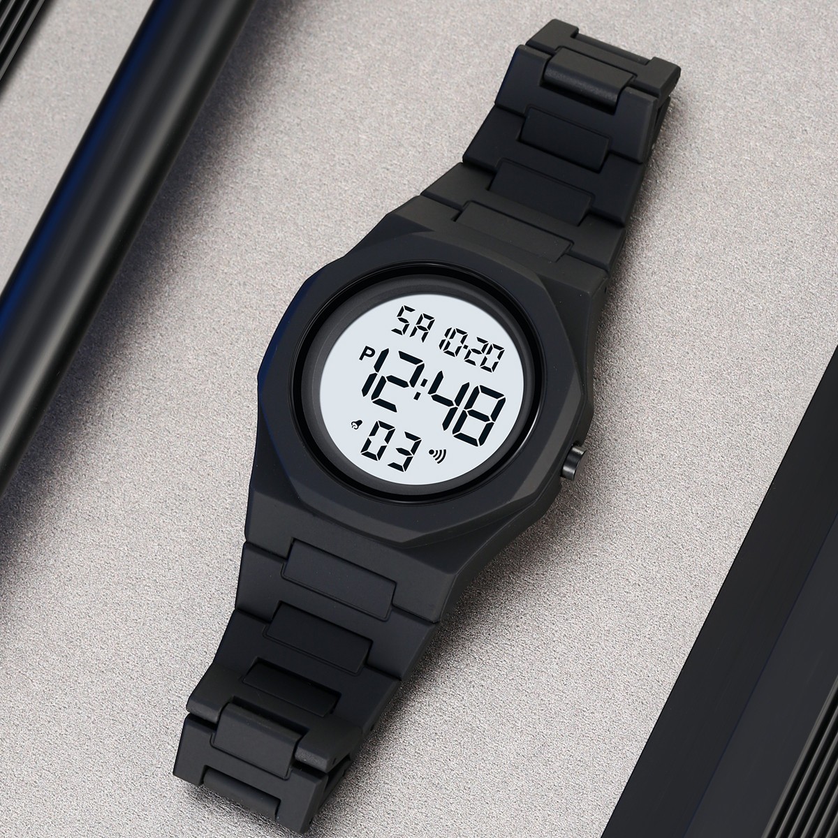 SKMEI Men Digital Watch Countdown Date Sport Wristwatch Boys Military Watches