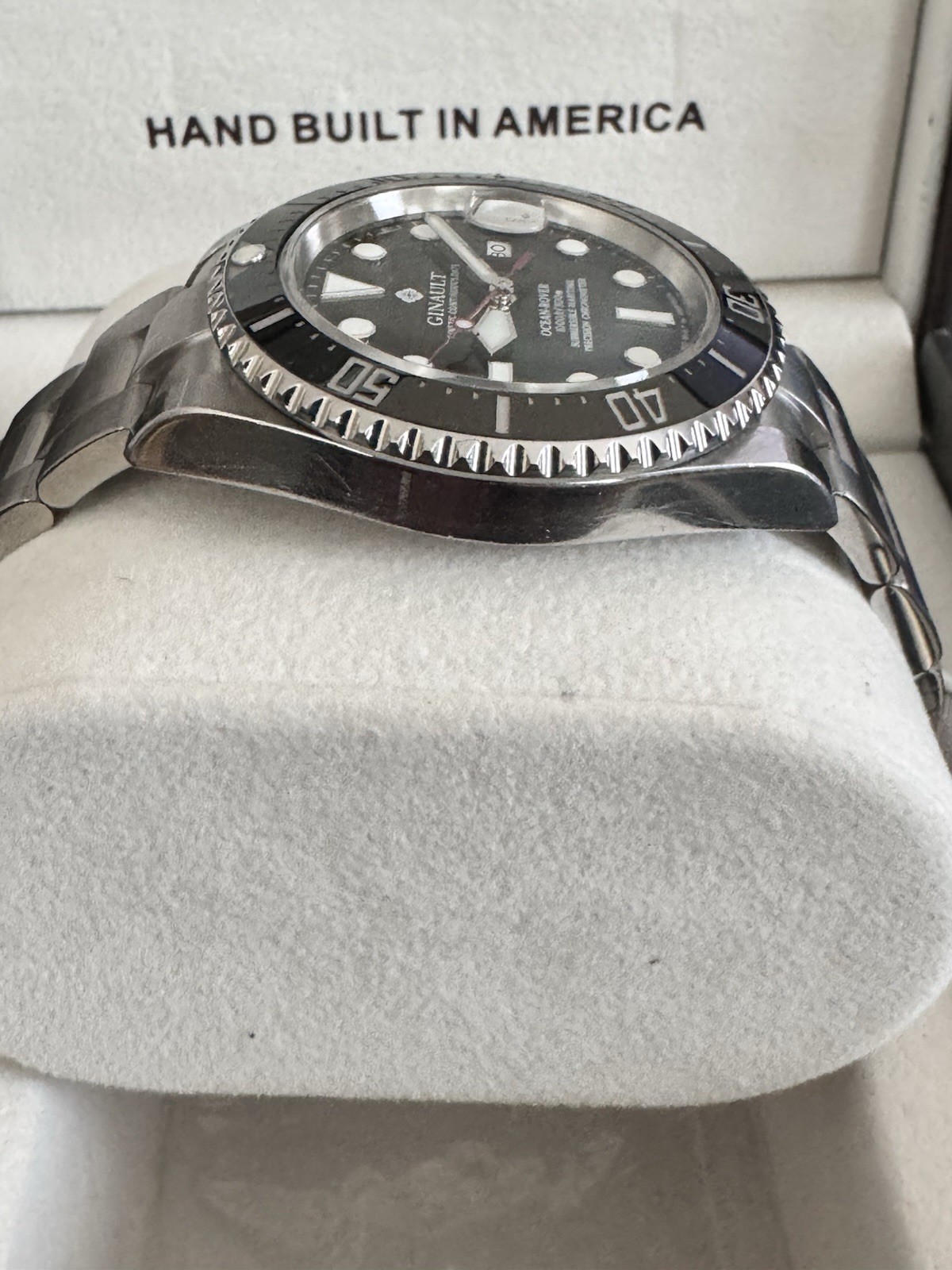 Ginault Ocean Rover 300m Automatic Black Dial Steel Bracelet Box & Papers.