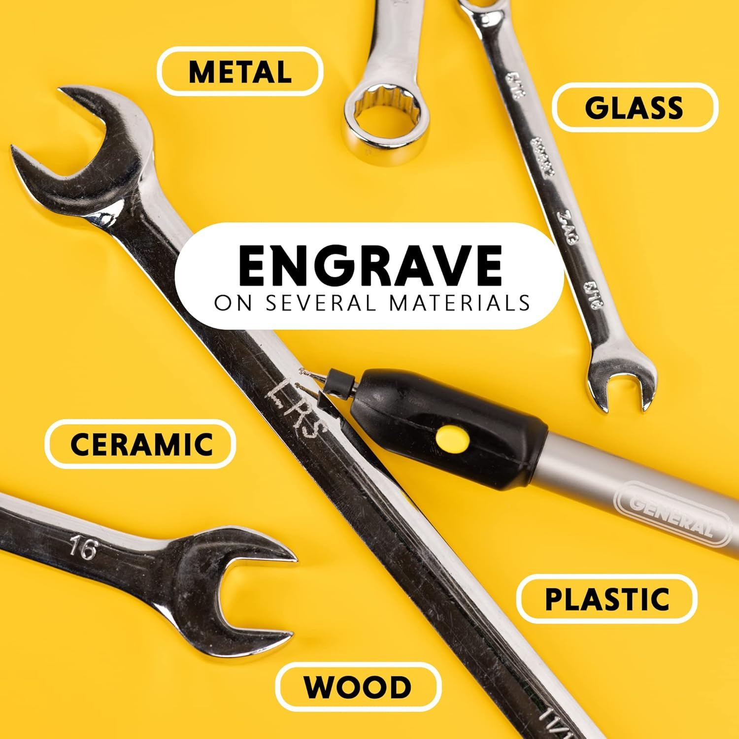 General Tools Cordless Engraving Pen for Metal – Diamond Tip Etching Tool for En