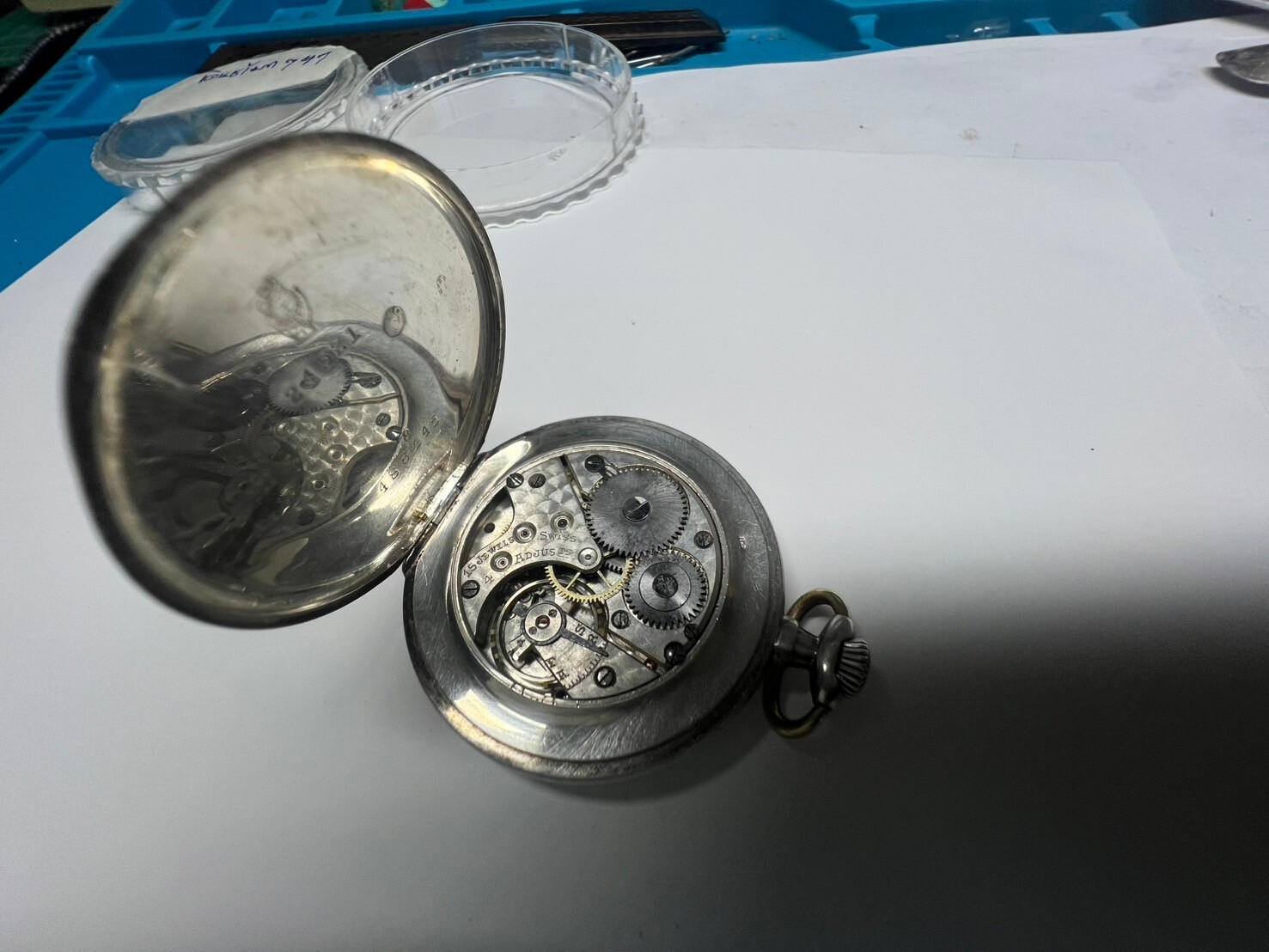 Mistral pocket watch silver 0.900 case 41.2 mm need service