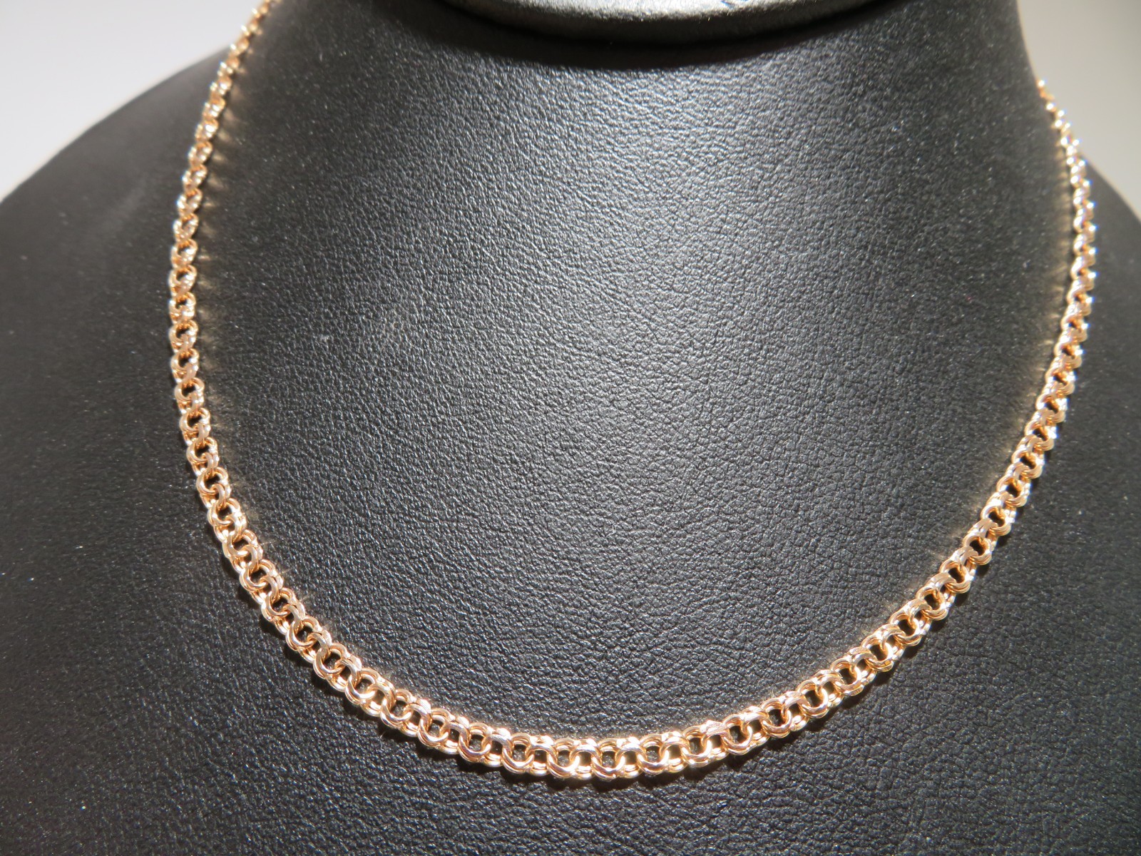 18K ROSE GOLD LINK CHAIN 19″LONG 3.17 MM WIDE 8.65 grams (AI-2732)