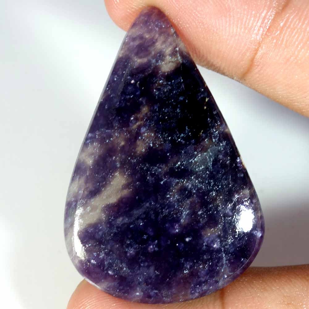 100% NATURAL LEPIDOLITE PEAR SHAPE CABOCHON LOOSE GEMSTONE BEST OFFER JGEMS2016