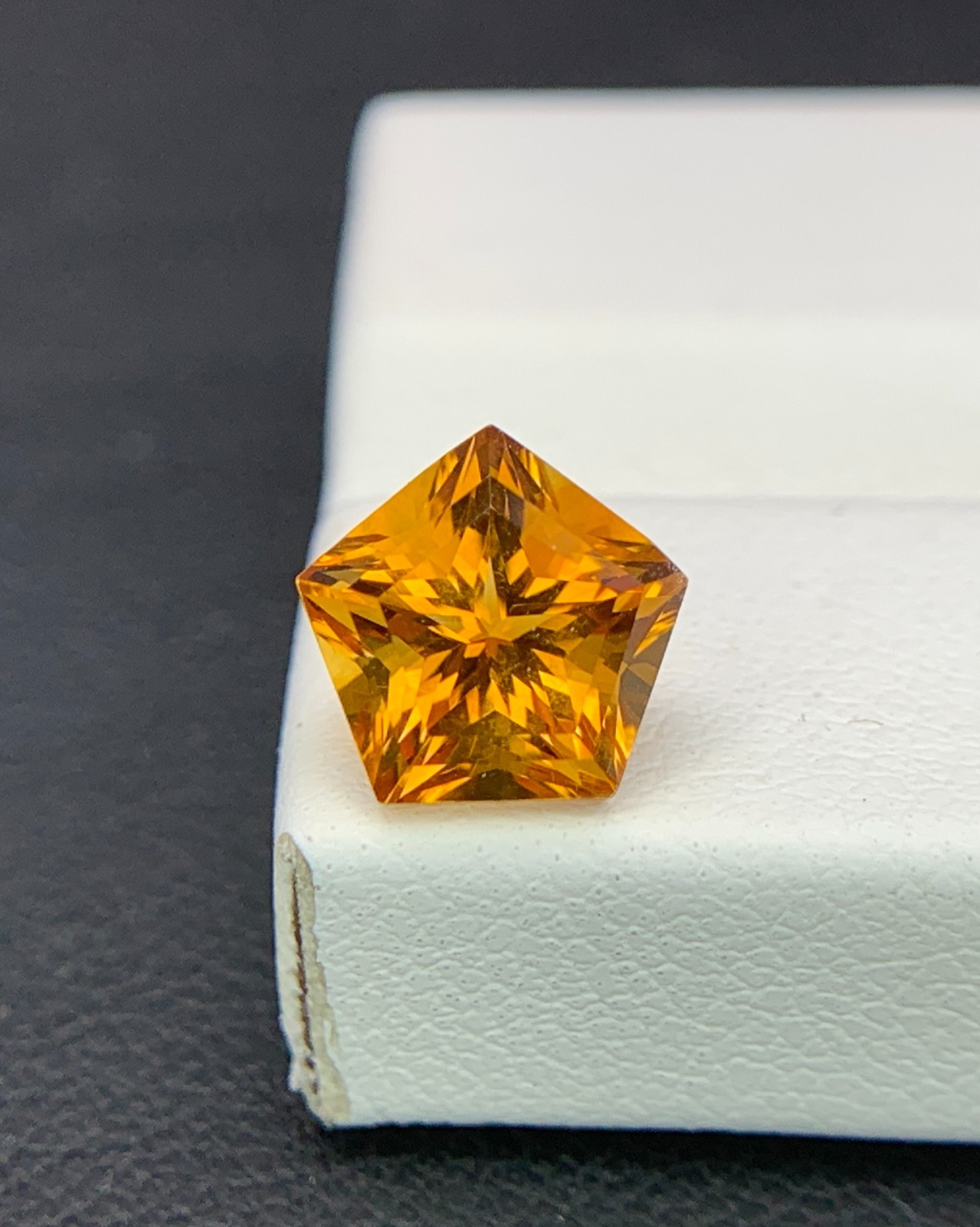 Natural Flawless Citrine 1.91 Carat 8×8 MM Pentagon Shape Faceted Gemstone