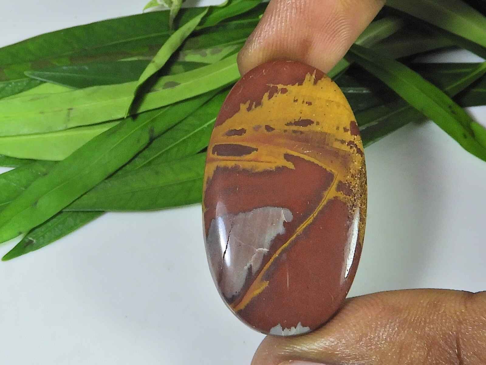 22X40X05MM Natural Noreena Jasper Oval Cabochon Loose Gemstone 47Cts